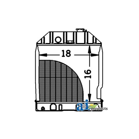 A & I Products Radiator 1" x1" x1" A-F0NN8005EA15M